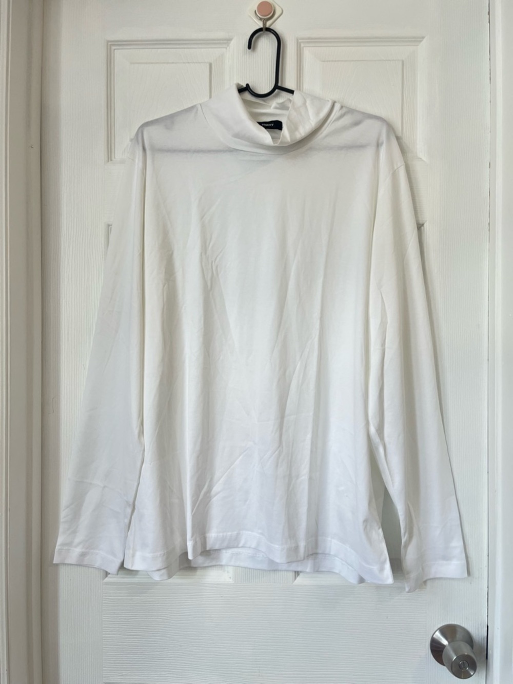 Theory men’s White Long-Sleeve turtleneck tee shirt top size XXL